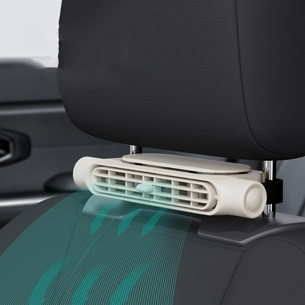 AutoBreeze – 3-Speed USB Car Cooling Fan & Headrest Mount
