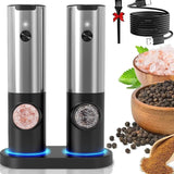 Optimized Product Title: **Elektrisches Salz- und Pfeffermühlen-Set mit Ladestation – Automatische Gewürzmühlen für Küche und Tisch, Edelstahl & Keramikmahlwerk, Perfekt für Gourmet-Köche** 

This title includes relevant keywords and phrases that can help