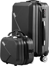 2-Piece ABS Hard Shell Luggage Set with TSA Lock & 360° Spinner Wheels - Lightweight, Durable Travel Suitcase Set