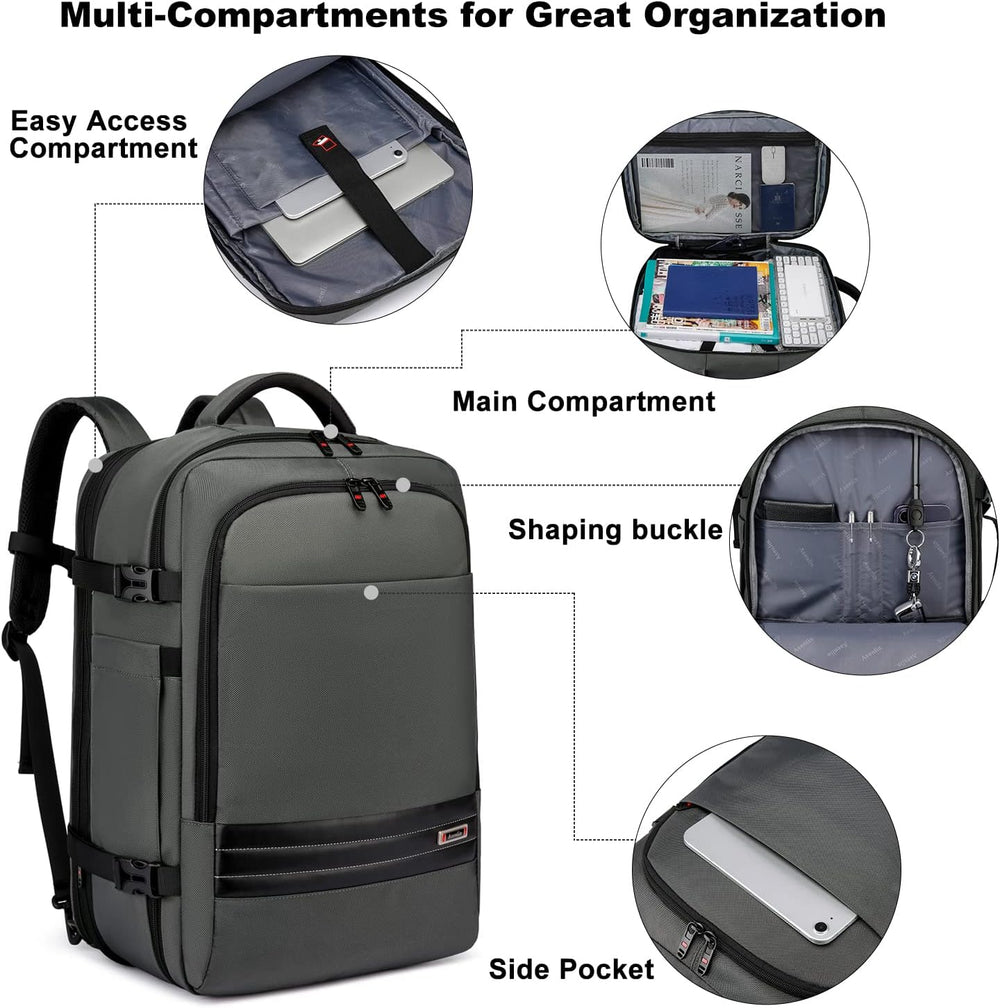 Expandable 45-55L Waterproof Travel Backpack