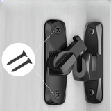 Universal Adjustable Door Latch – Zinc Alloy, 90°/180° Angle & Screw or Adhesive Mount