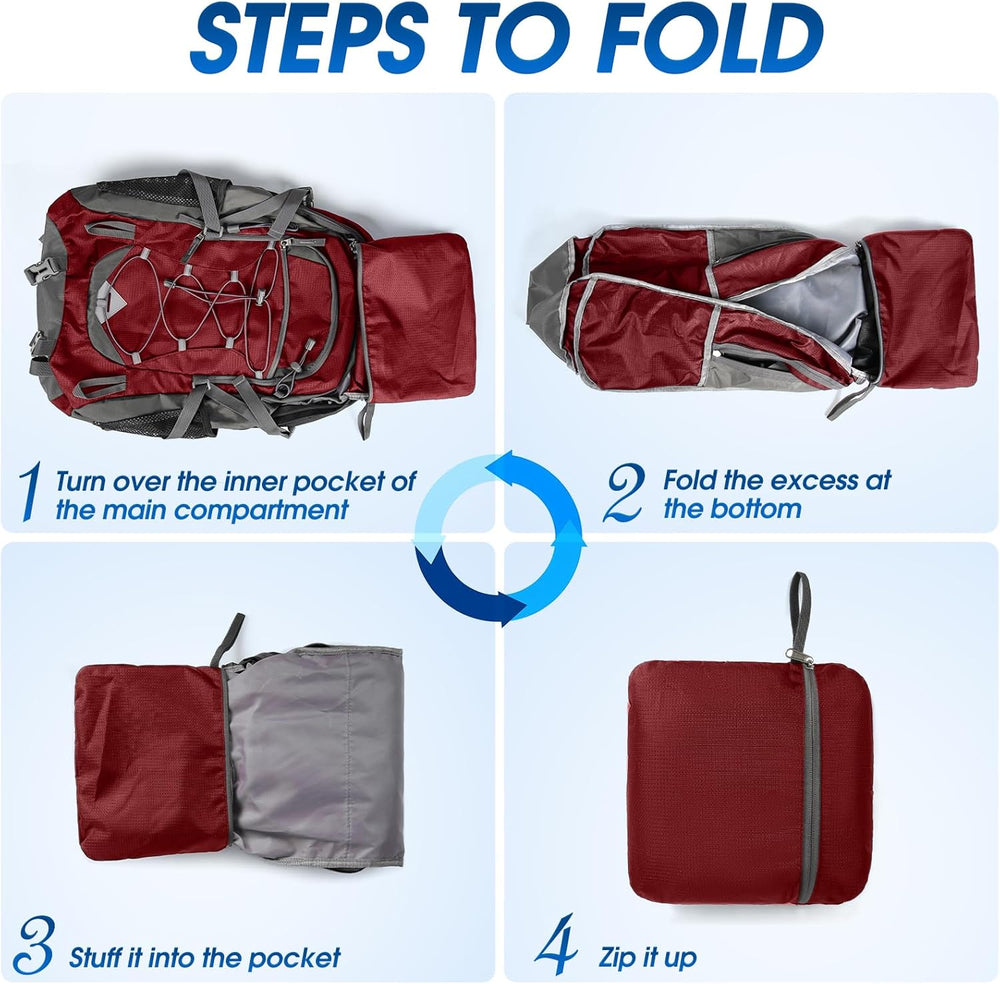 40L Waterproof Hiking & Camping Backpack - Lightweight, Packable & Durable - Ideal for Outdoor Adventures