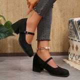 Lena – Suede Buckle Pumps