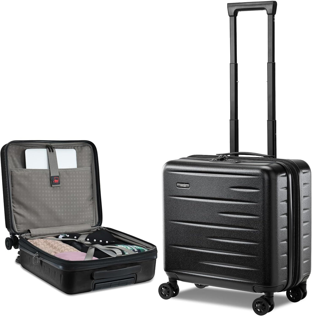 Expandable Hard Shell Carry-On Luggage with Front Pocket & TSA-Approved Lock - Lightweight Travel Suitcase