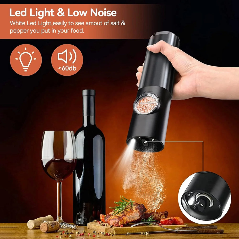 Optimized Product Title: **Elektrisches Salz- und Pfeffermühlen-Set mit Ladestation – Automatische Gewürzmühlen für Küche und Tisch, Edelstahl & Keramikmahlwerk, Perfekt für Gourmet-Köche** 

This title includes relevant keywords and phrases that can help