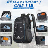 40L Waterproof Hiking & Camping Backpack - Lightweight, Packable & Durable - Ideal for Outdoor Adventures