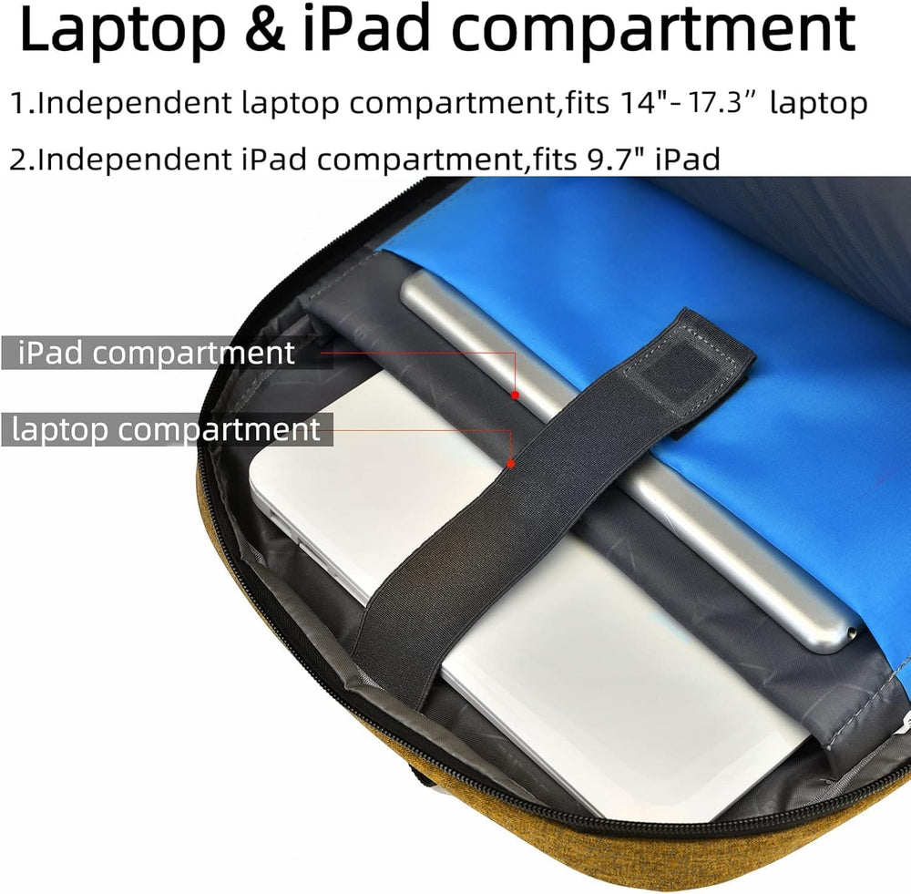 Water-Resistant Travel Laptop Backpack with USB Charging Port - Durable, Stylish, and Versatile for Commuting and Outdoor Adventures