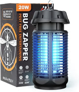 Electric Bug Zapper with 20W UV Light and 4200V Grid, IPX4 Waterproof - Zeytra