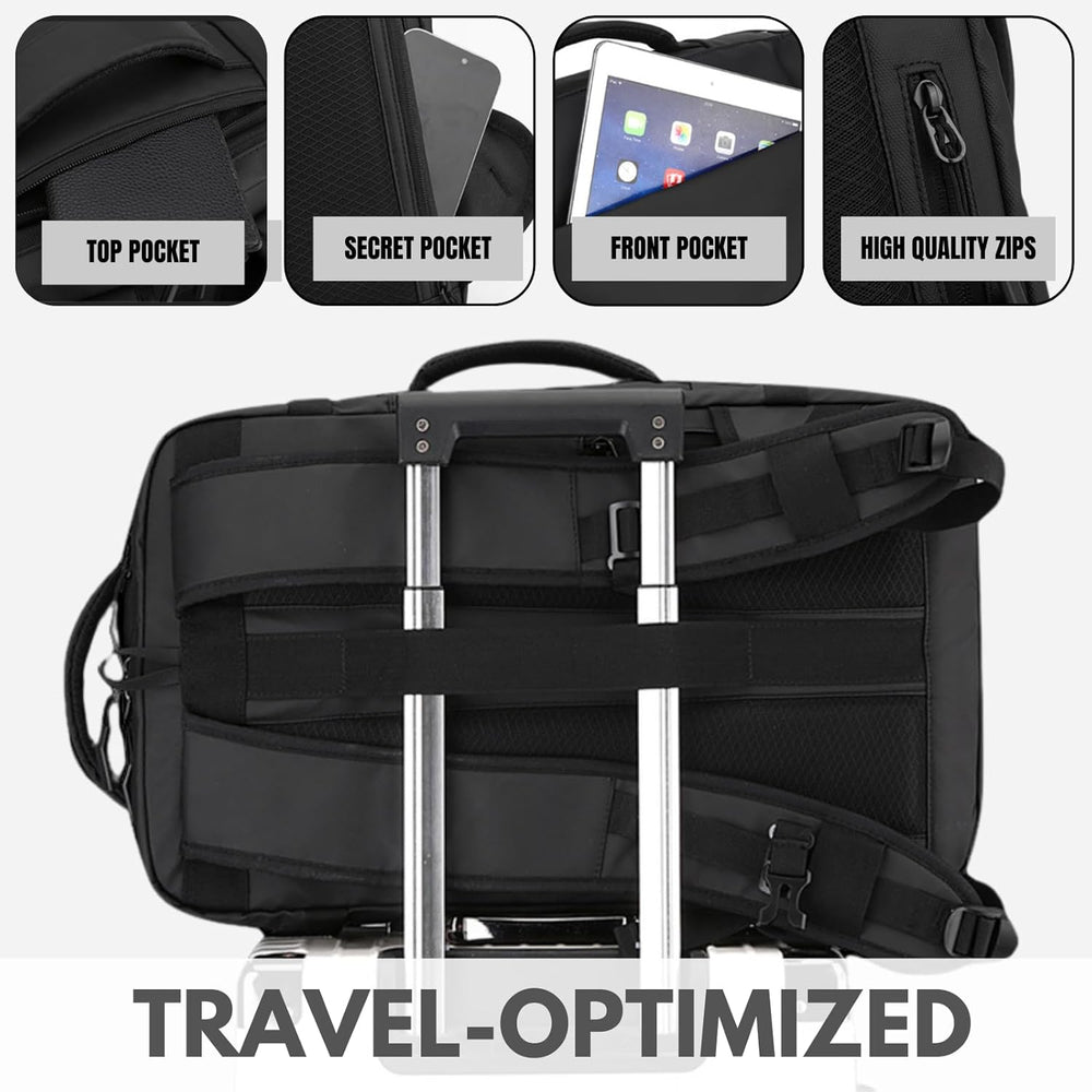 15" Waterproof Laptop Backpack with Side Opening & USB-C Port - TrekPro Series