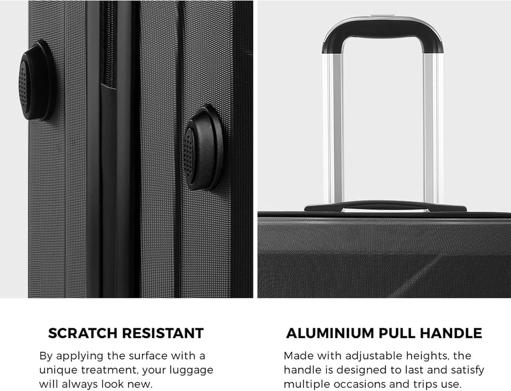 2-Piece ABS Hard Shell Luggage Set with TSA Lock & 360° Spinner Wheels - Lightweight, Durable Travel Suitcase Set