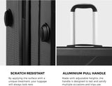 2-Piece ABS Hard Shell Luggage Set with TSA Lock & 360° Spinner Wheels - Lightweight, Durable Travel Suitcase Set