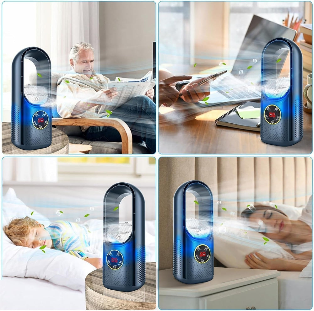 BowLift | Bladeless Portable Fan | Ultra-Quiet, Ergonomic Design & Ideal for Home and Office Use