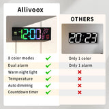 16-Inch RGB Digital Wall & Desk Alarm Clock with Remote - Lumeris
