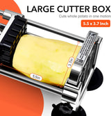 Stainless Steel French Fry Cutter – 2 Cutting Inserts, Suction Feet & Rust-Resistant
