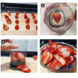Fruit Slicer 8 Blades Easy Use Strawberry Cutter Fruit Salad