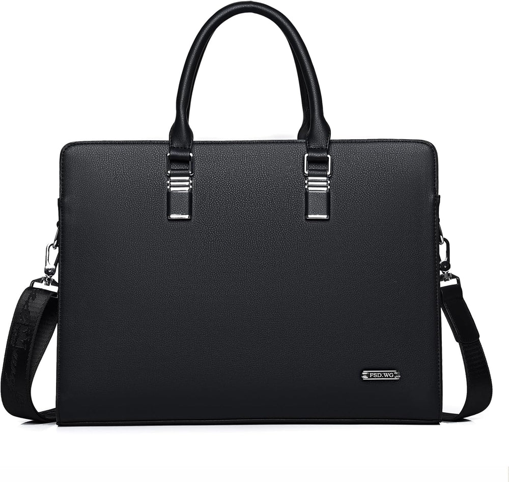 Premium Genuine Leather Multi-Compartment Business Briefcase for Professionals - Stylish & Durable Work Bag