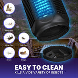 Electric Bug Zapper with 20W UV Light and 4200V Grid, IPX4 Waterproof - Zeytra