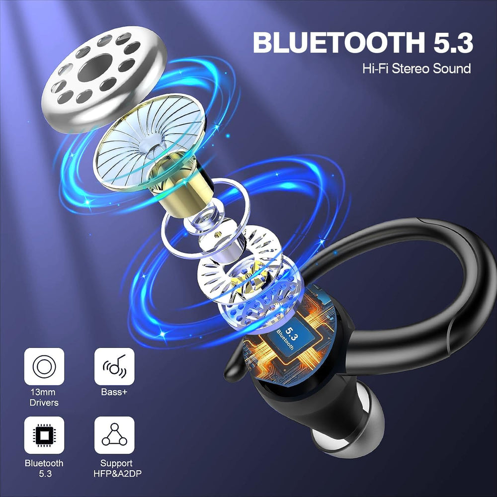 Zeyora – Wireless Bluetooth 5.3 Sport Earbuds with Noise Reduction and 48H Playback