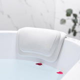 Non-Slip Bath Pillow – Suction Cup Grip, Waterproof PU & 31×18×9cm Ergonomic Fit