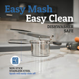 Optimized Product Title: **Edelstahl Kartoffelpresse für perfekt glattes Püree – Hochwertige Kartoffelpresse für einfache Zubereitung** 

This title includes relevant keywords while emphasizing the product's quality and functionality, making it more appea