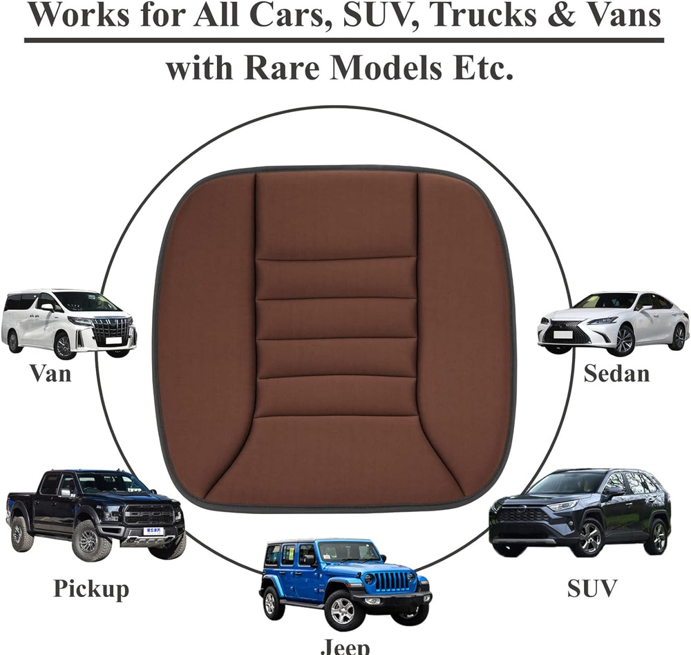 Memory Foam Car Seat Cushion – Ergonomic Gel Support, 54×47cm & Breathable Cover