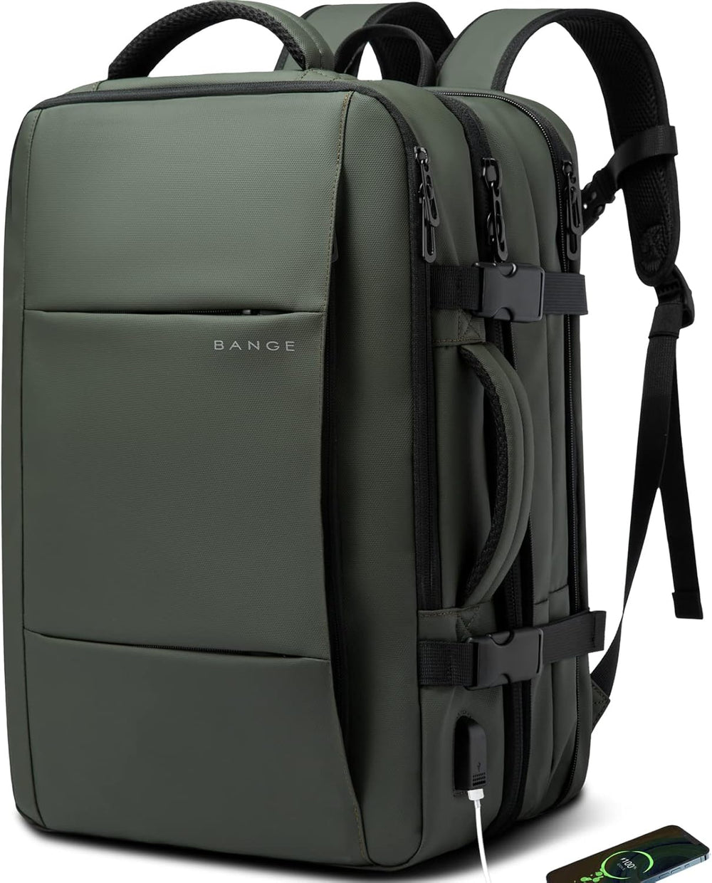 Expandable 26-45L Waterproof Travel Backpack with Laptop Sleeve & Versatile Duffle Carry - Perfect for Hiking, Camping, and Daily Use