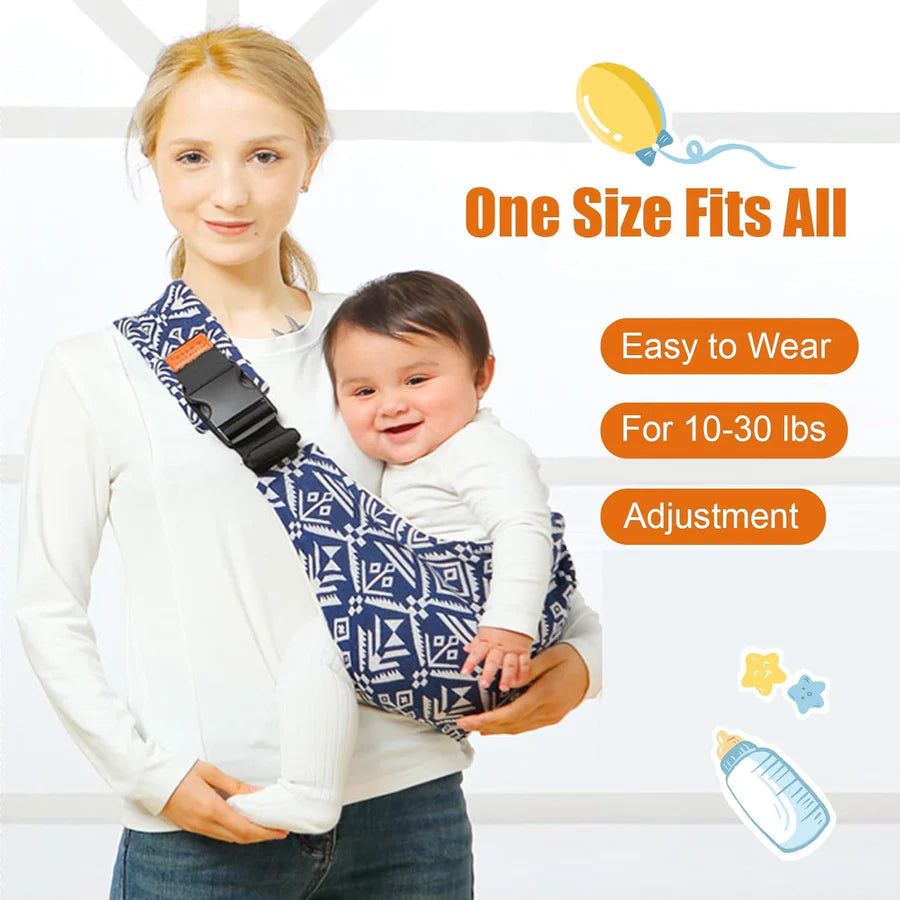 Adjustable Baby Carrier – Ergonomic Buckle System, Cotton Blend & 0.5-3 Years