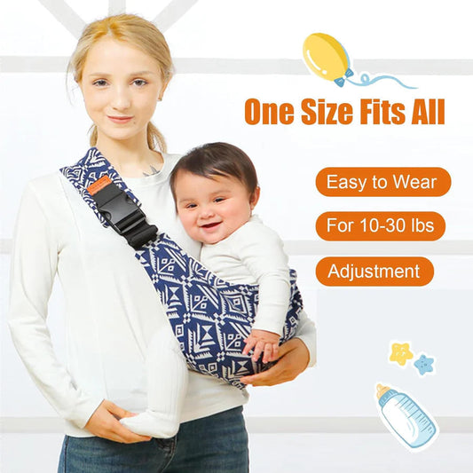 Adjustable Baby Carrier – Ergonomic Buckle System, Cotton Blend & 0.5-3 Years
