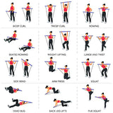 Pilates-Stange mit Widerstandsbändern für effektives Ganzkörpertraining – Ideal für Fitness und Rehabilitation