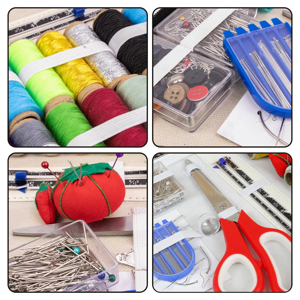 Complete Sewing Kit – Storage Box, Thread, Needles & Repair Tools
