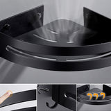 Kalsten | Matt Black Modern Bathroom Accessories Set, Set of 3, Bathroom Shelf