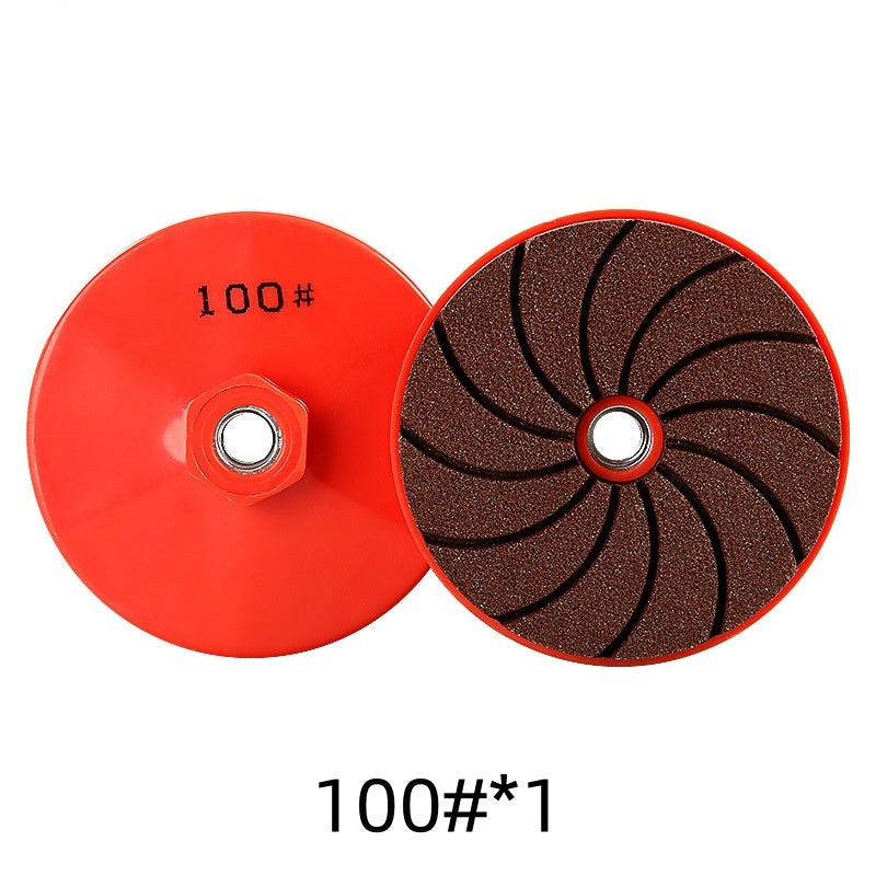 Angle Grinder Polishing Disc – Silicon Carbide, 6mm, Cooling Vents, 50 & 100 Grit