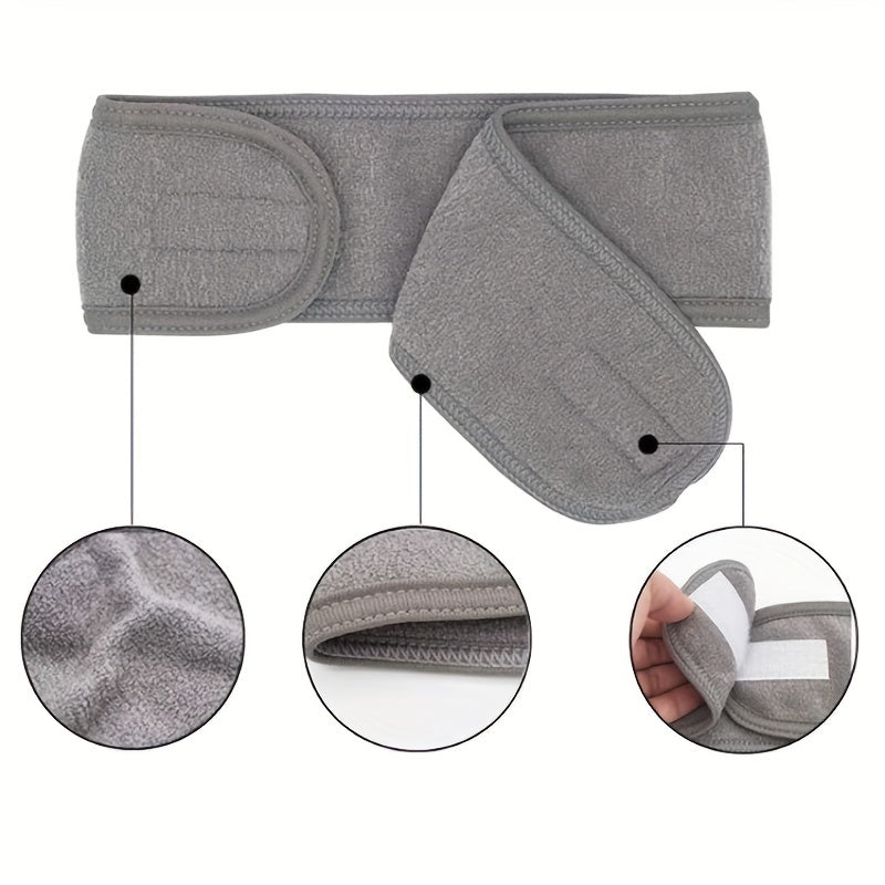 Adjustable Spa Headband – Unisex, Velcro Closure & Soft Breathable Fabric