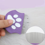 Pet Grooming Comb – Fine Metal Teeth, Ergonomic Paw Handle & Multi-Color