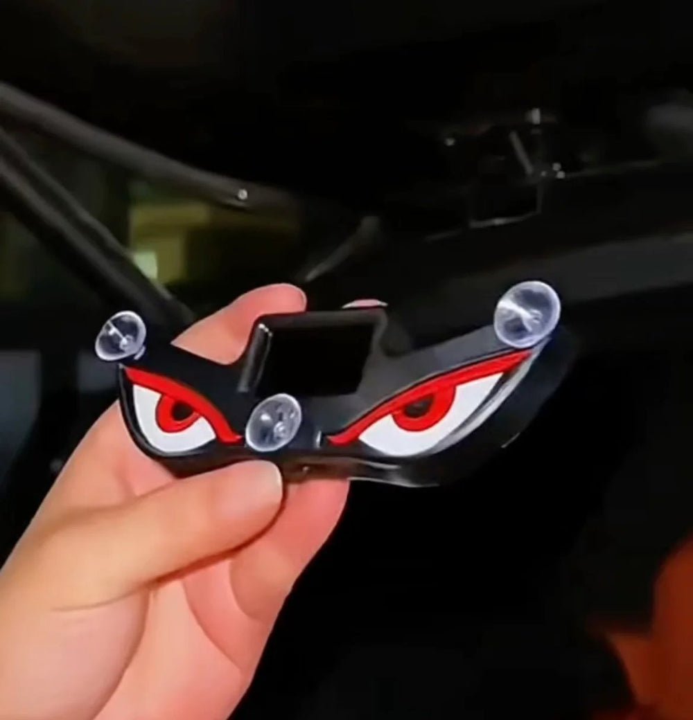 Solar LED Car Window Lights – Wireless, Adhesive Mount & Glowing Eye Design