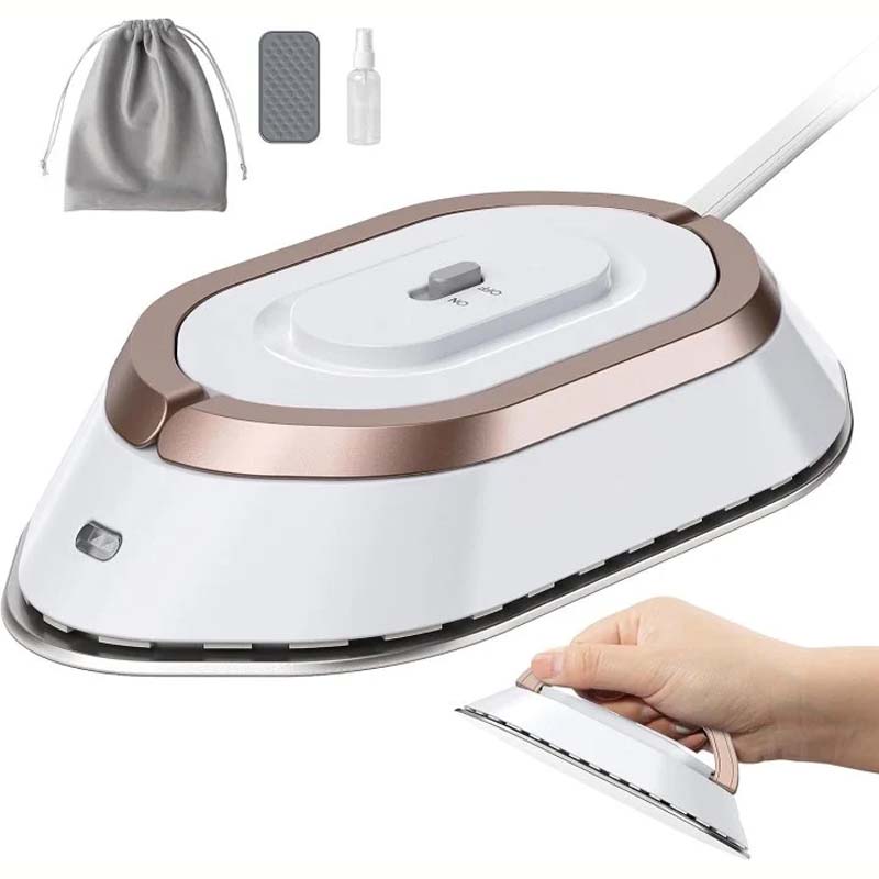 Mini Travel Iron – Ceramic Diamond Soleplate, Dual Voltage & 2-Min Heat-Up