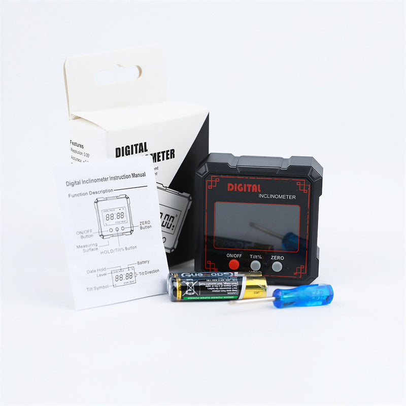 Digital Angle Finder – Magnetic, IP54 Waterproof & 360° with ±0.2° Accuracy