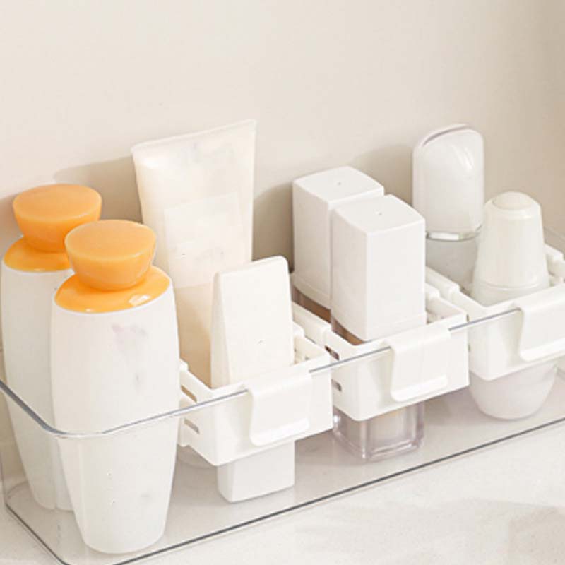 Adjustable Fridge Door Organizer – Expands 16.5–26cm, Polypropylene, White