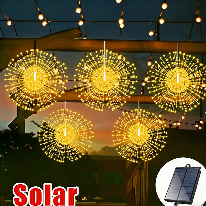Solar LED Firework Lights – Automatic Outdoor Decorative Lighting for Gardens & Patios