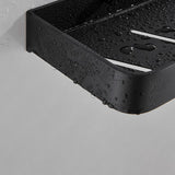 Kalsten | Matt Black Bathroom Set Modern 1/2 - Piece Stainless Steel Bath Rack