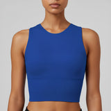 Womens Pickleball Crop Tank High Stretch Athletic Top