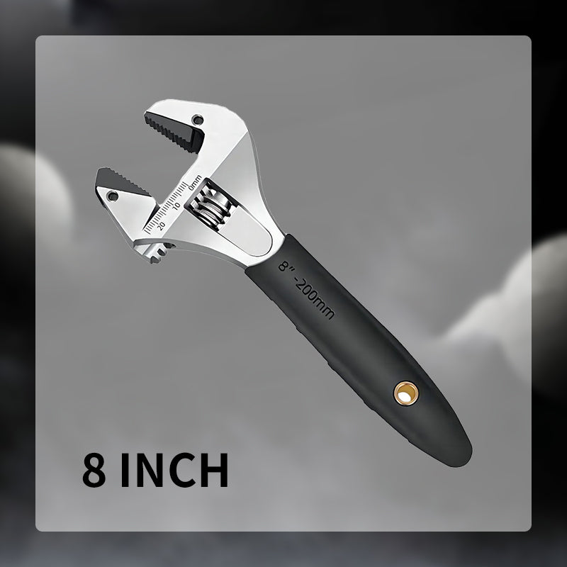 Adjustable Ratchet Wrench – Self-Tightening, Non-Slip TPR Grip, 20/25/30cm
