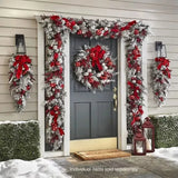 BowLift | Cordless Prelit Holiday Trim | LED Lights, Auto-Timer & Premium Red/White Decor