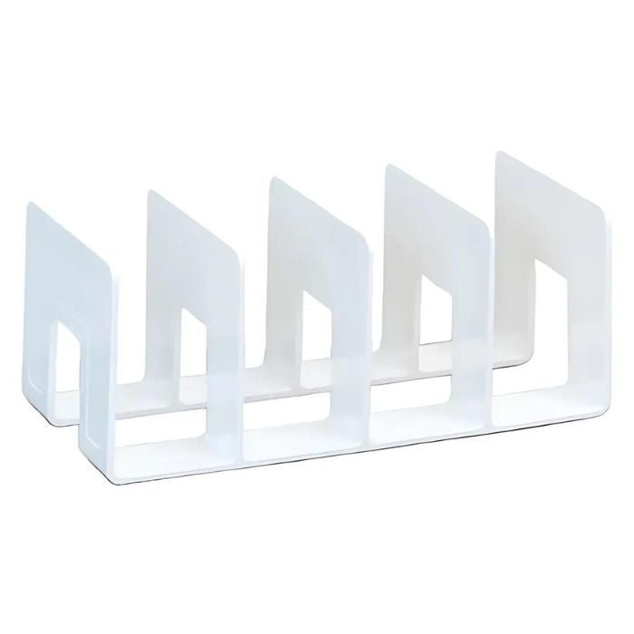 4-Compartment Desk Organizer – Book & File Sorter, Vertical or Horizontal & 4 Colors