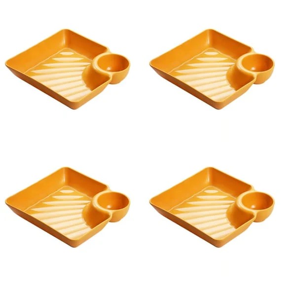 Serving Platter with Sauce Compartment – 25cm, Food-Grade & Dishwasher Safe