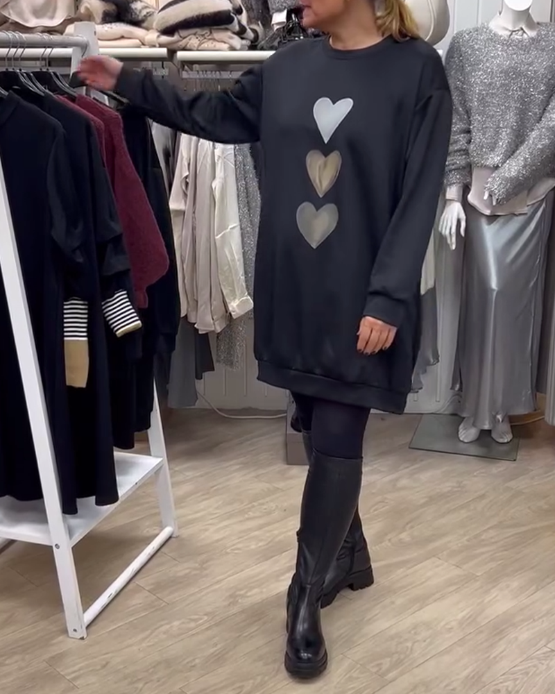 Enhanced Product Title: Francine™ Women's Long Sleeve Heart Pattern Sweatshirt - Cozy & Stylish Pullover for Everyday Wear

This optimized title includes relevant keywords while maintaining clarity and appeal for potential customers.