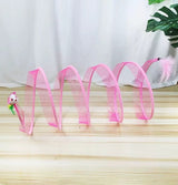 Cat Play Tunnel with Feathers & Balls – Collapsible Sisal, Interactive Hunting Toy