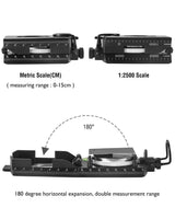 Military Navigation Compass – Clinometer, Luminous & Waterproof Aluminum
