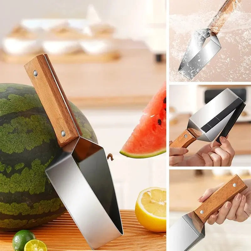 Watermelon & Melon Slicer – 430 Stainless Steel, Ergonomic Grip & Dishwasher-Safe