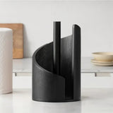 Wooden Paper Towel Holder – Solid FSC Wood, Metal Rod & Non-Slip Base